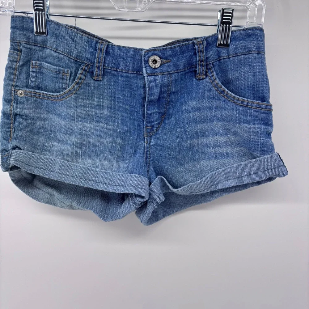Levi Strauss &‎ Co. Denim Jean Shorts Girls Cuffed Hem Adjustable Waist